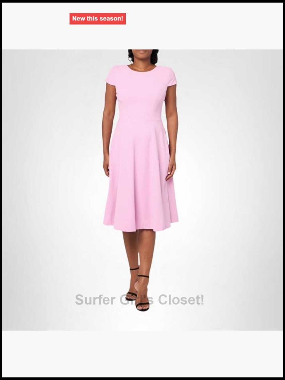 Elegant Plus Size Lavender Midi Dress with Cap Sleeves and Low Scoop Back